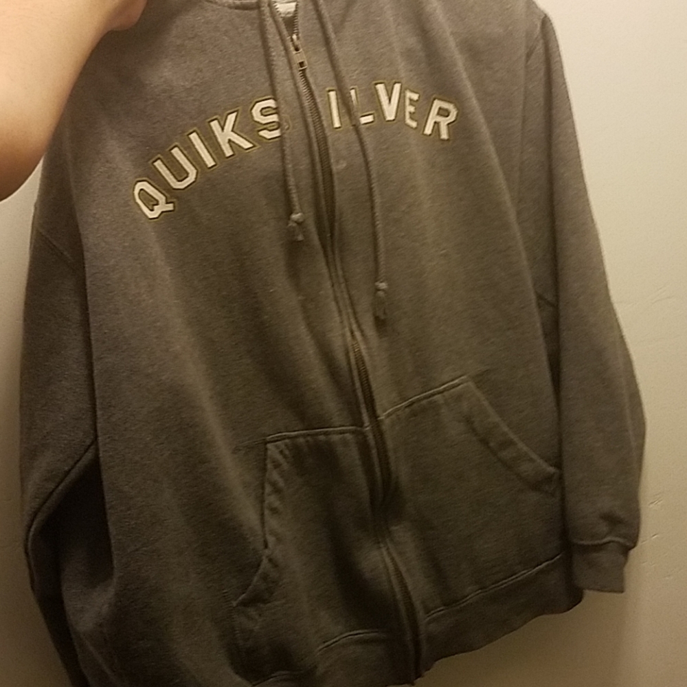 Quiksilver mens xl grey hoodie